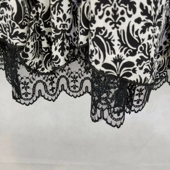 Linea Domani Dress 8 Black White Tank Style Lace - Picture 5 of 12
